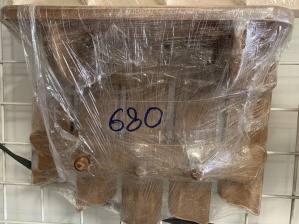 Полка с вешалкой. 3-рожковая. Темная