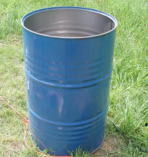Бочка металлическая, б/у, вырезанная