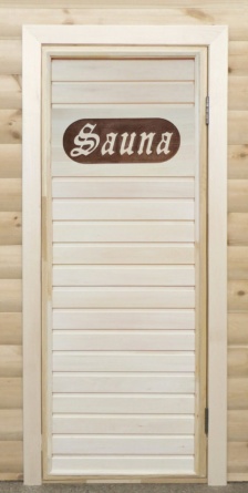 Дверь с резной вставкой. «Sauna» фото 1